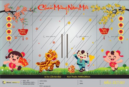 Decal trang trí Tết - DCT07